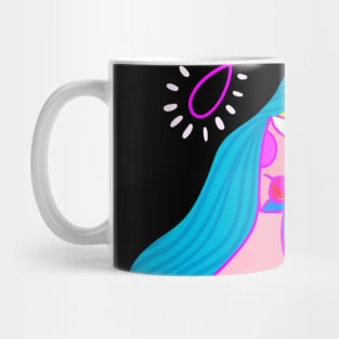 Neon girl Mug